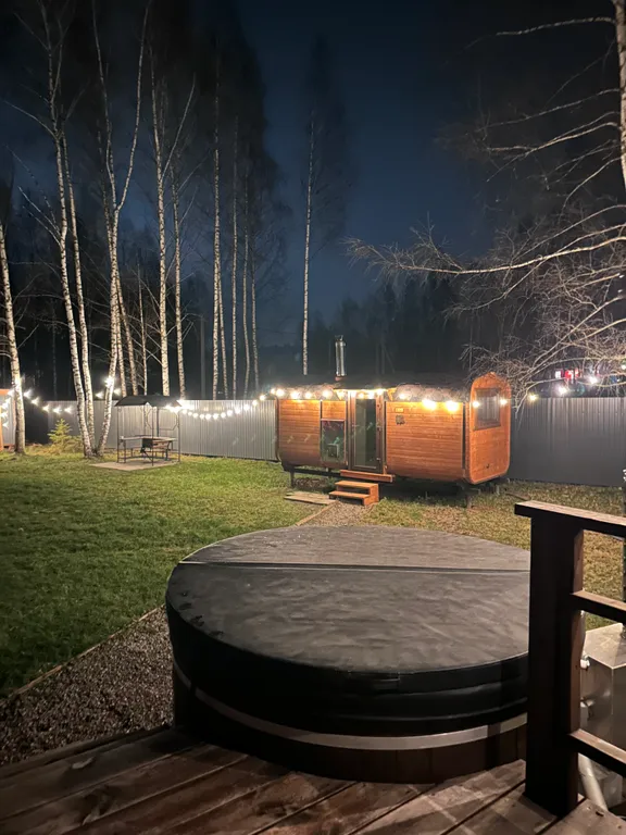 Уютный дом Афрейм с террасой и купелью