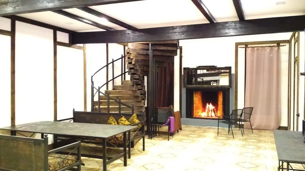 Коттедж для гостей в Ильичево. Баня, бассейн, камин.