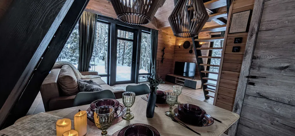 A-frame на Нарочи с видом на лес в 10 минутах от пляжа