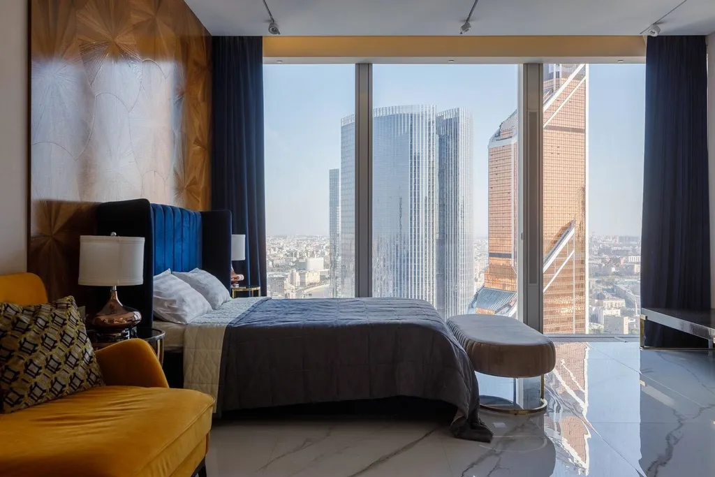 Красивая студия с видом на Москва-Сити