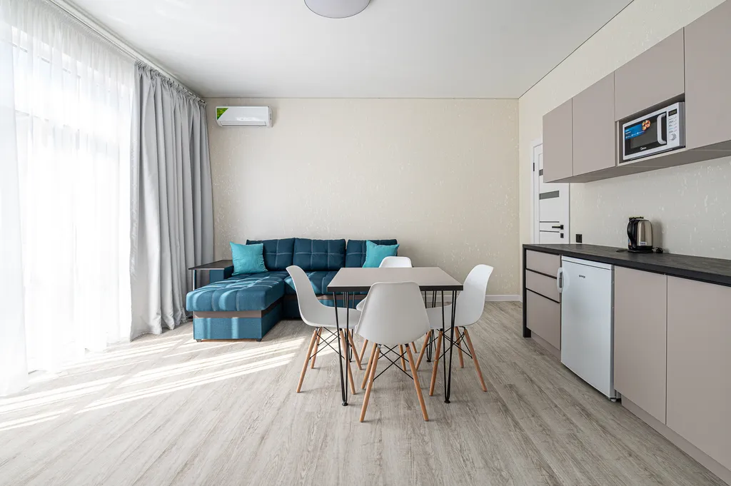 Квартира Квартира Люкс6 с балконом,раздельными спальными зонами и кухней — Дюрсо