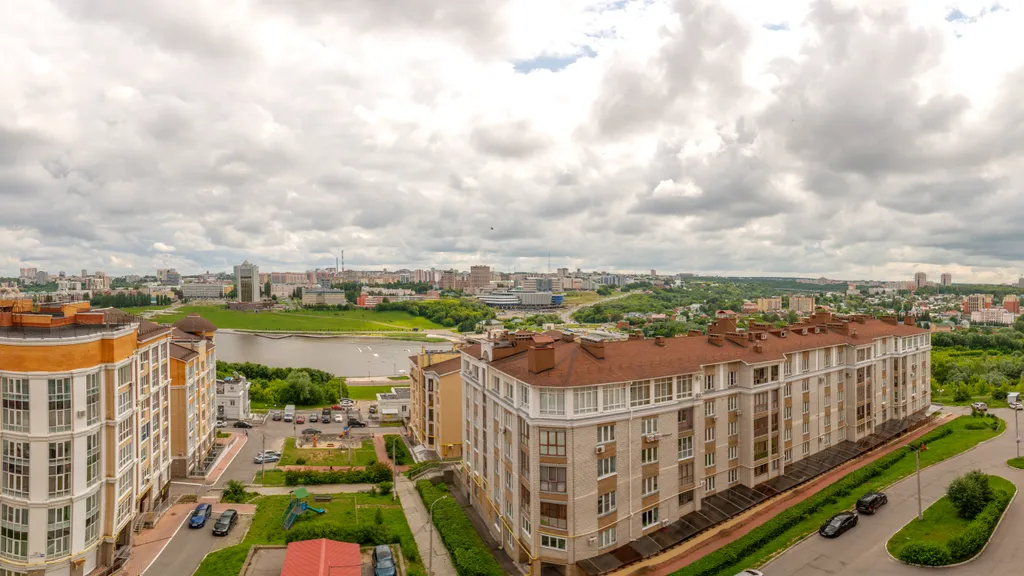 Просторная на заливе с панорамными окнами, кондиционер, 2 TV