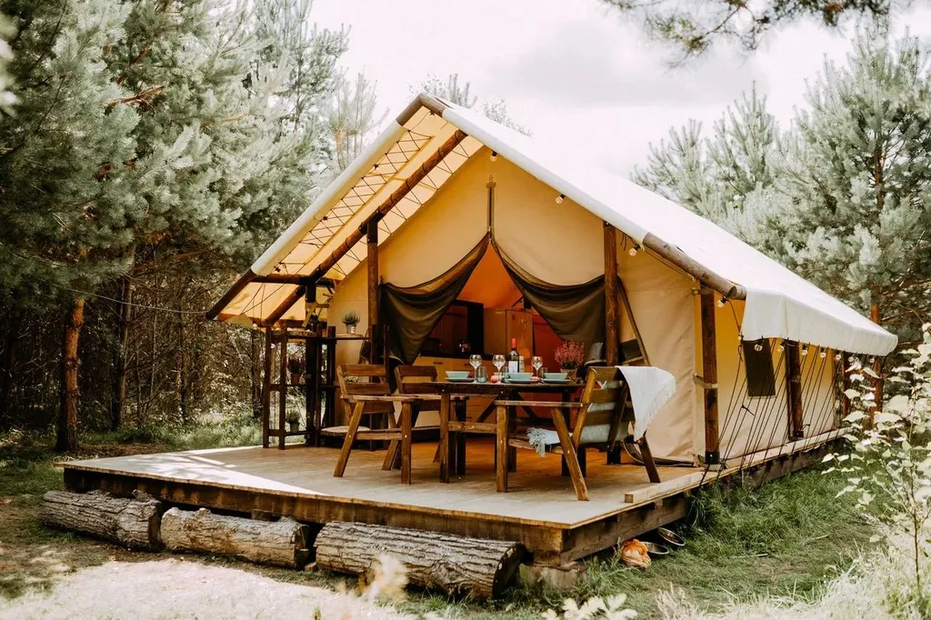 Уютная хижина в лесу у реки