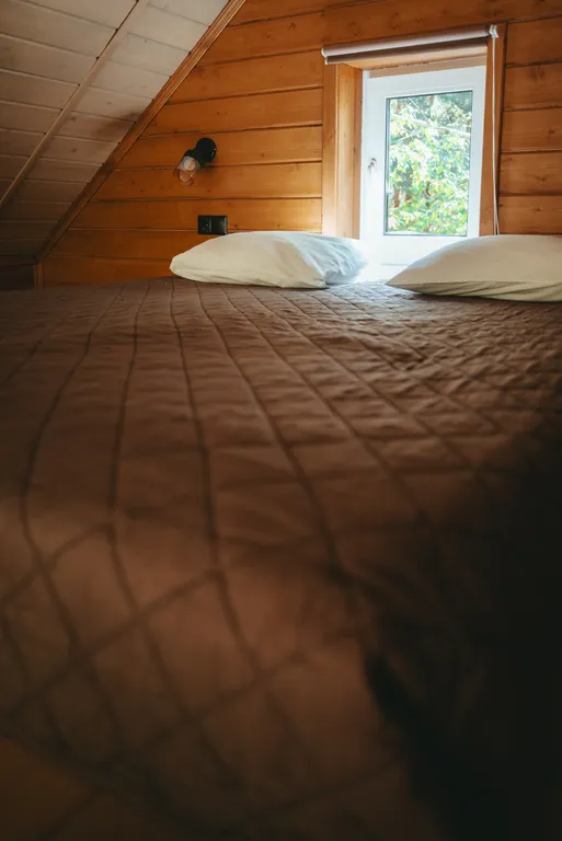 Барнхаус с панорамными окнами и банным чаном фурако