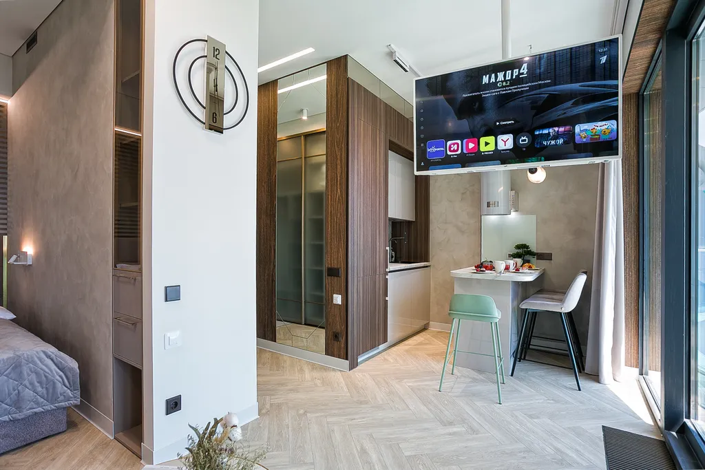 Студия с террасой и видом на море в скай плаза 3