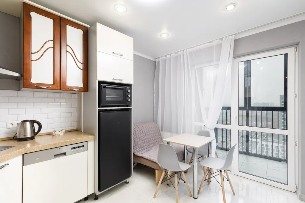 Новая однокомнатная квартира с красивым видом на ночные Люберцы