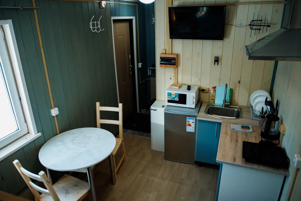 Дом-студия до 3 гостей с террасой и видом на горы