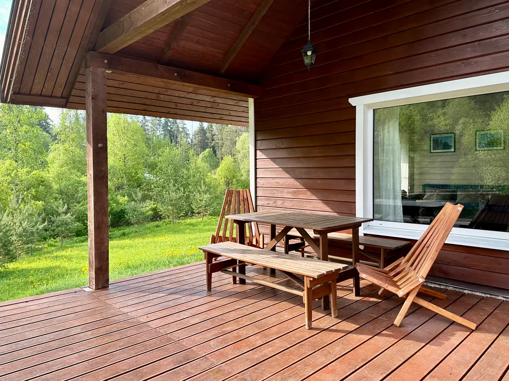 Коттедж с 3 спальнями, сауной, с видом на лес