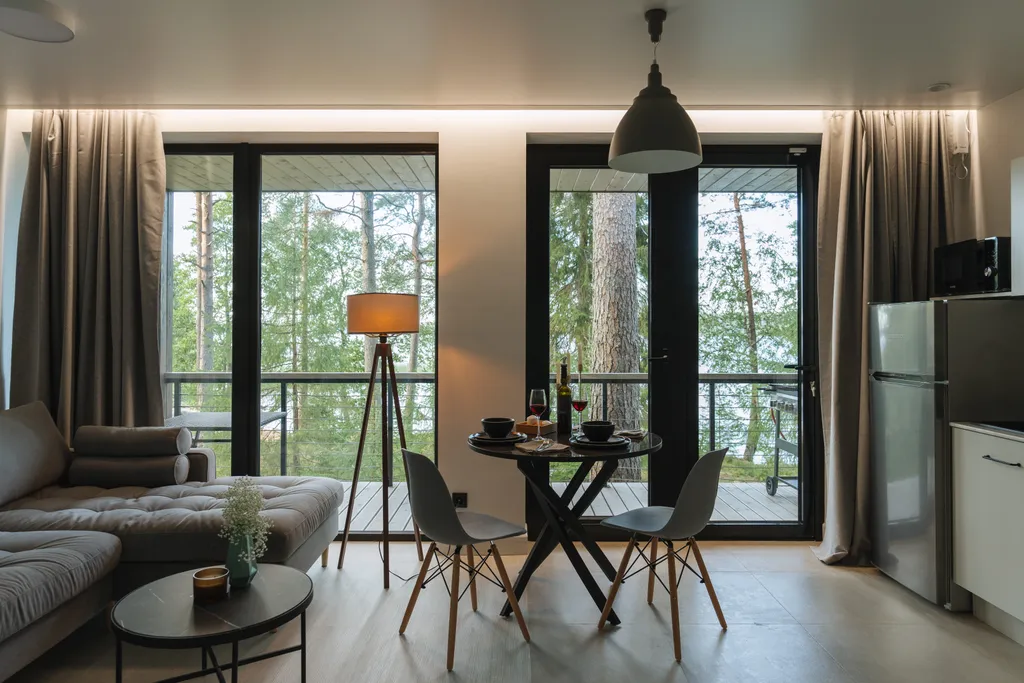 Коттедж Дом с одной спальней на 1 линии с видом на озеро — Приморск