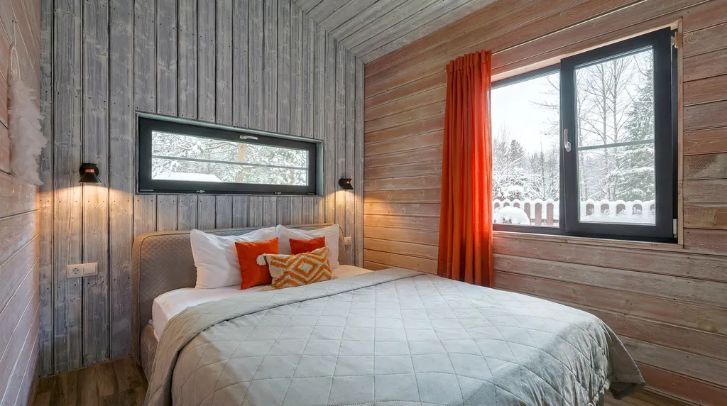 BarnHouse с камином, кондиционером и террасой