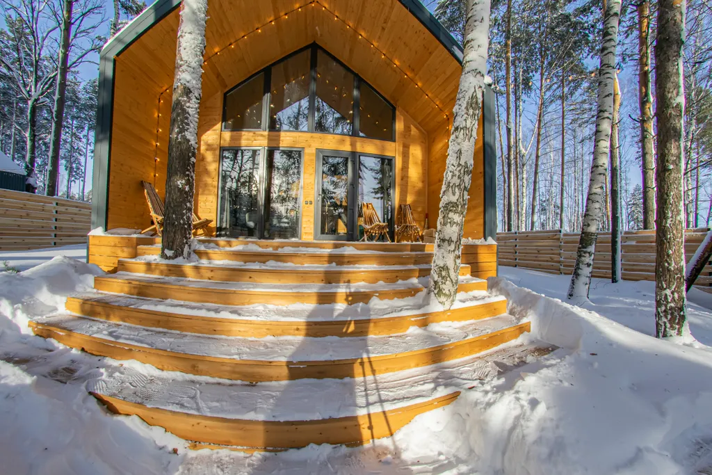 Дом с с чаном и сауной в сосновом лесу "Барн-хаус 2"