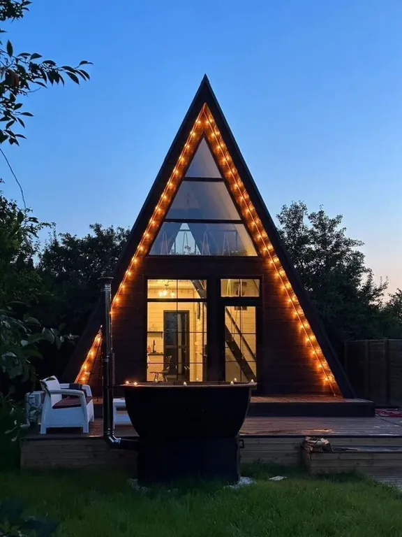 А-фрейм уютные вечepa