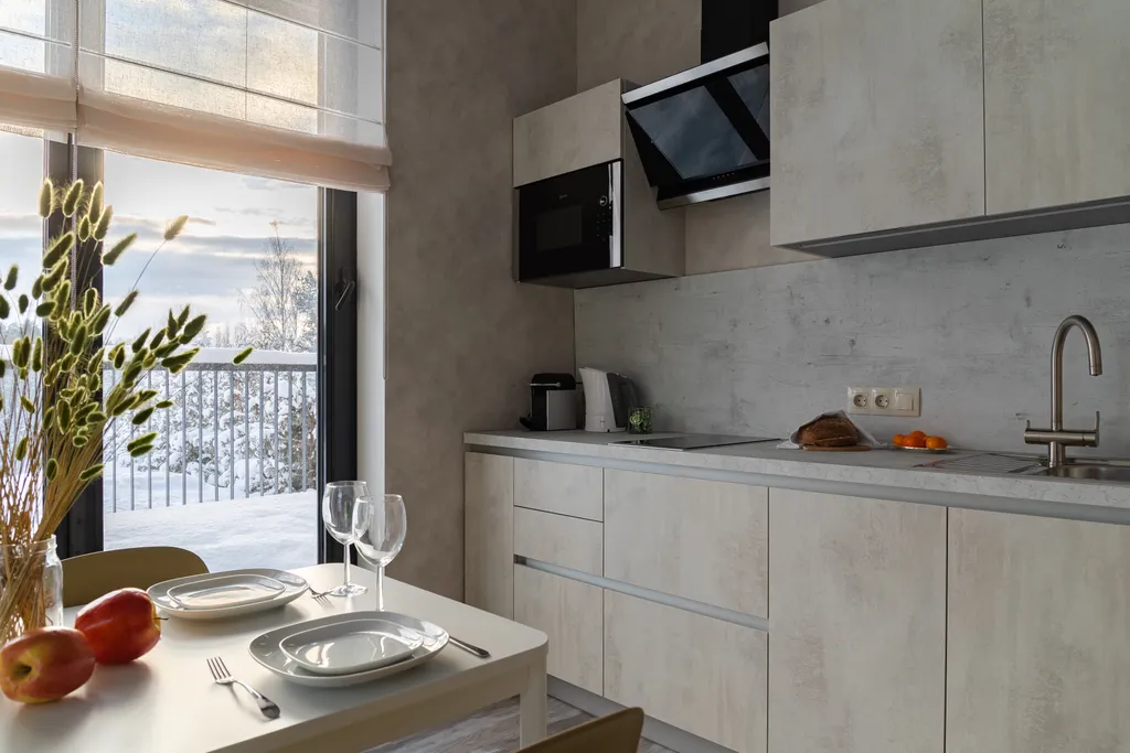 Охта Сьют 4 с большой террасой на 1 этаже, с видом на лес