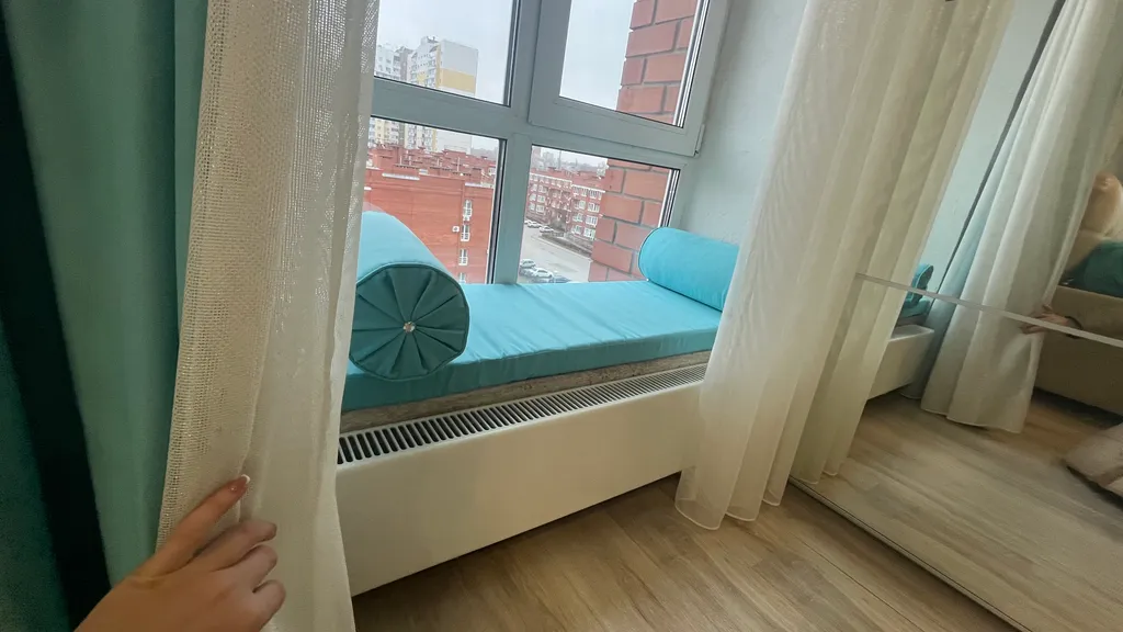 Квартира рядом с Волгой, с панорамными окнами и красивыми закатами