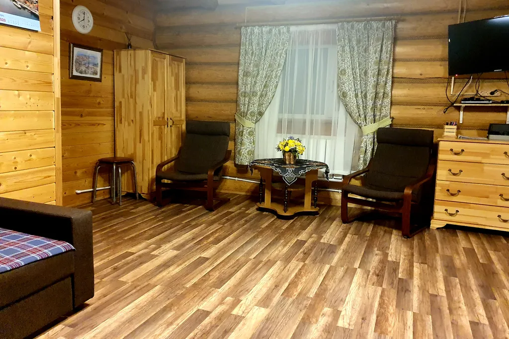 Коттедж с 1-й спальней, камин + сауна