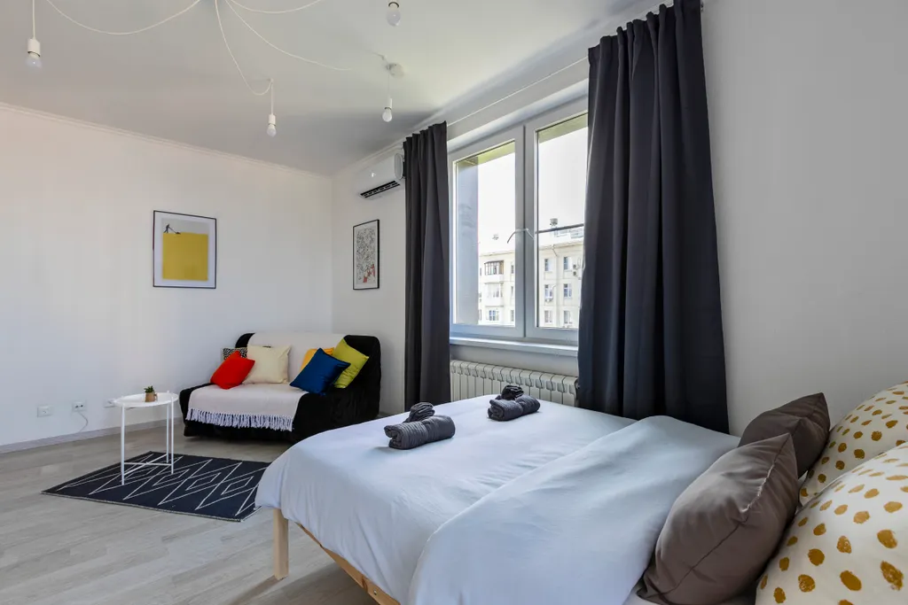 Квартира Квартира Great view 2-rooms Apartment 2 Min Walk to Raykin Plaza — Москва