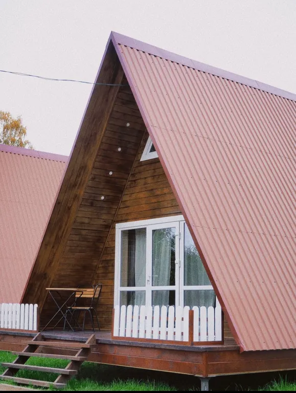 Уютный A-frаme домик на беpегу Bуокcы