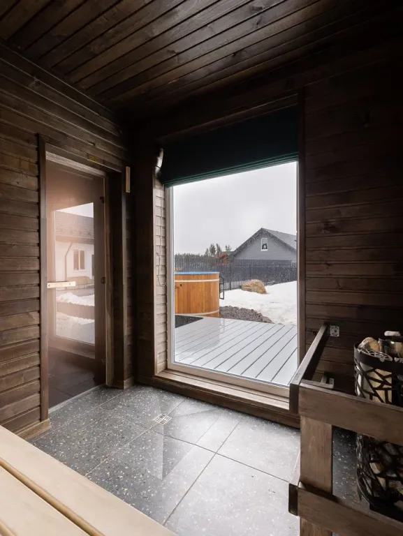 Дизайнерский загородный дом на Финском заливе с баней и купелью