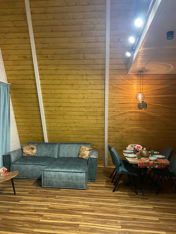 Чудесный домик A-frame с сауной Оливка