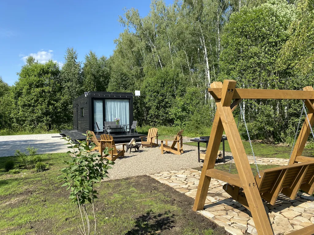 Коттедж Уютный домик в лесу, собственный шикарный пруд с пляжем — Озёры