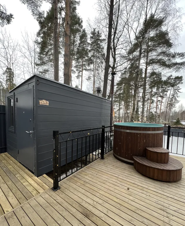 Коттедж aframe на 6 персон с купелью и баней на дровах