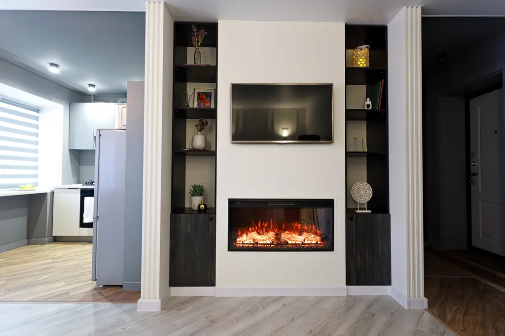 Дизайнерская квартира с камином