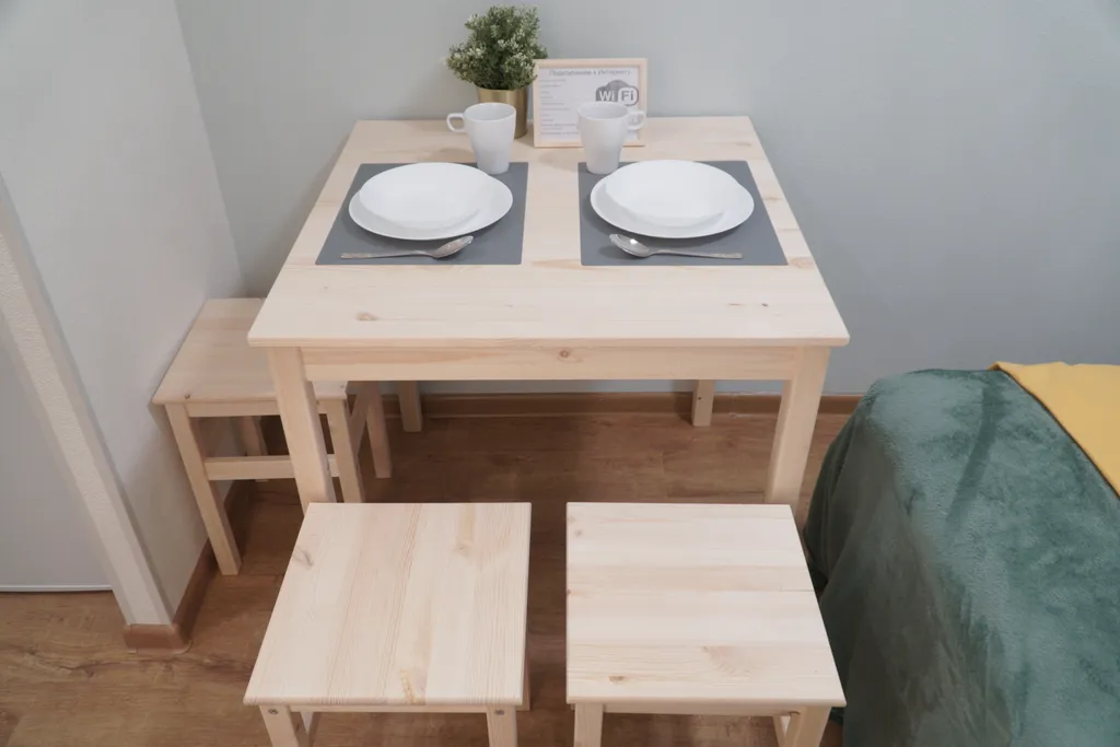 Светлая студия для двоих гостей недалеко от метро