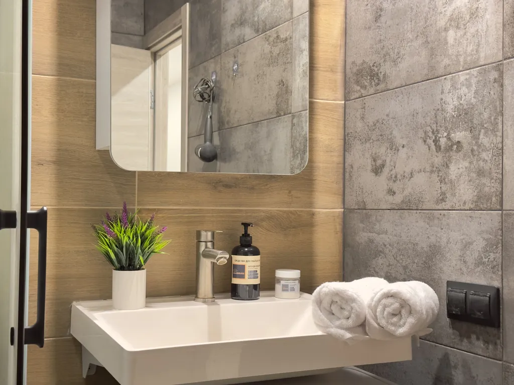 Стильная студия для двоих с кондиционером