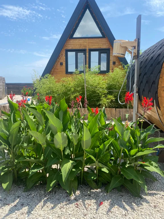 Nelmanhouse домик афрейм с джакузи и баней и видом на море