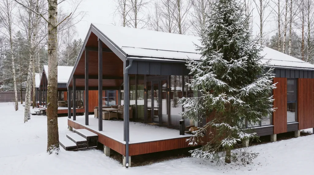 Домик с камином и кондиционером