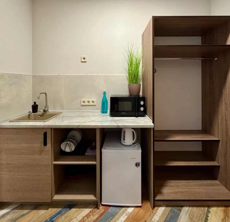 Студия с кухней для 3х гостей