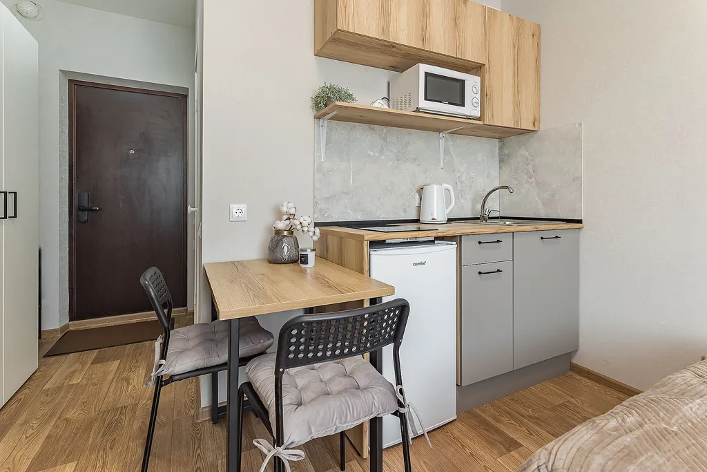 Уютная квартира-студия в современном ЖК Бурнаковский