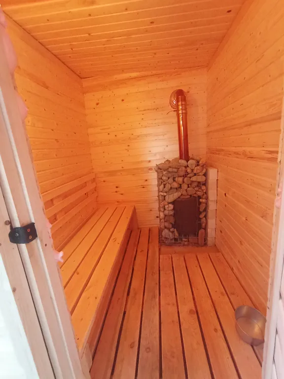 А-фрейм с парной, купелью и беседкой