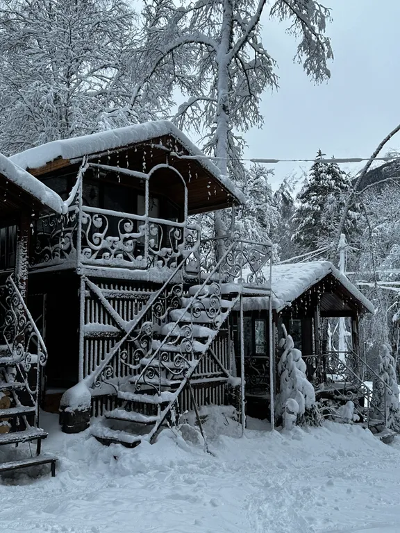 Коттедж Уютный домик с панорамными окнами с видом на лес — Архыз