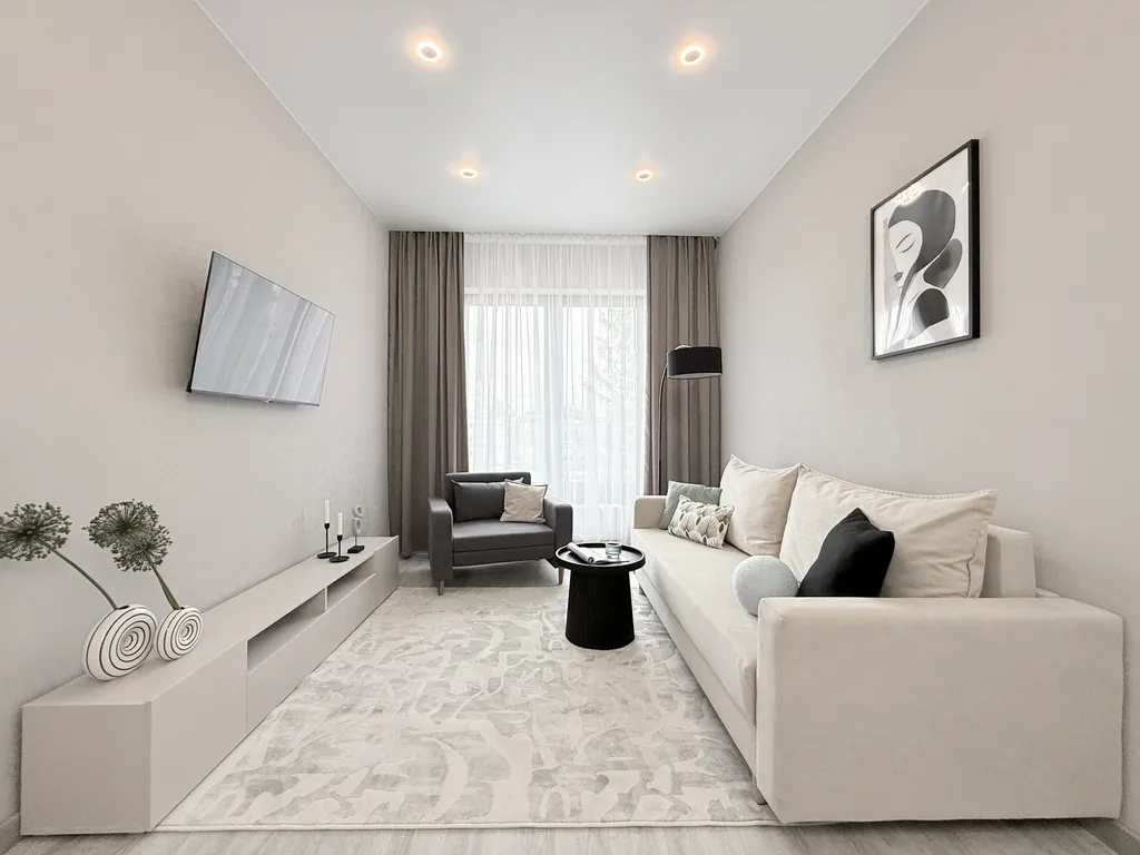 Квартира для семьи в жк с колоннадой и фонтанами