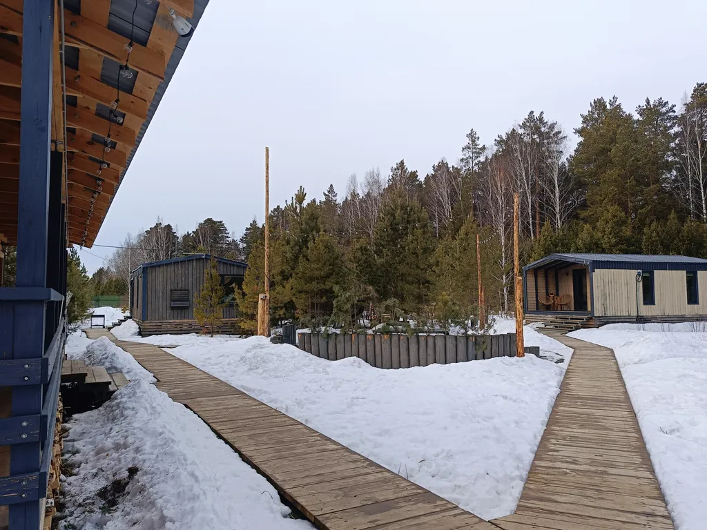 Темный домик на опушке леса