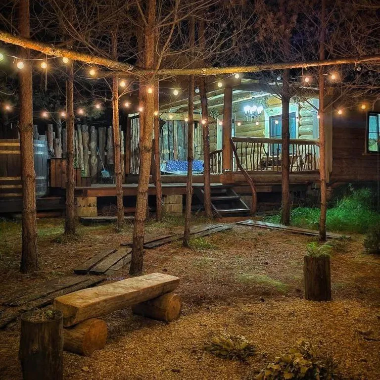 Гостевой домик A-frame в сосновом лесу