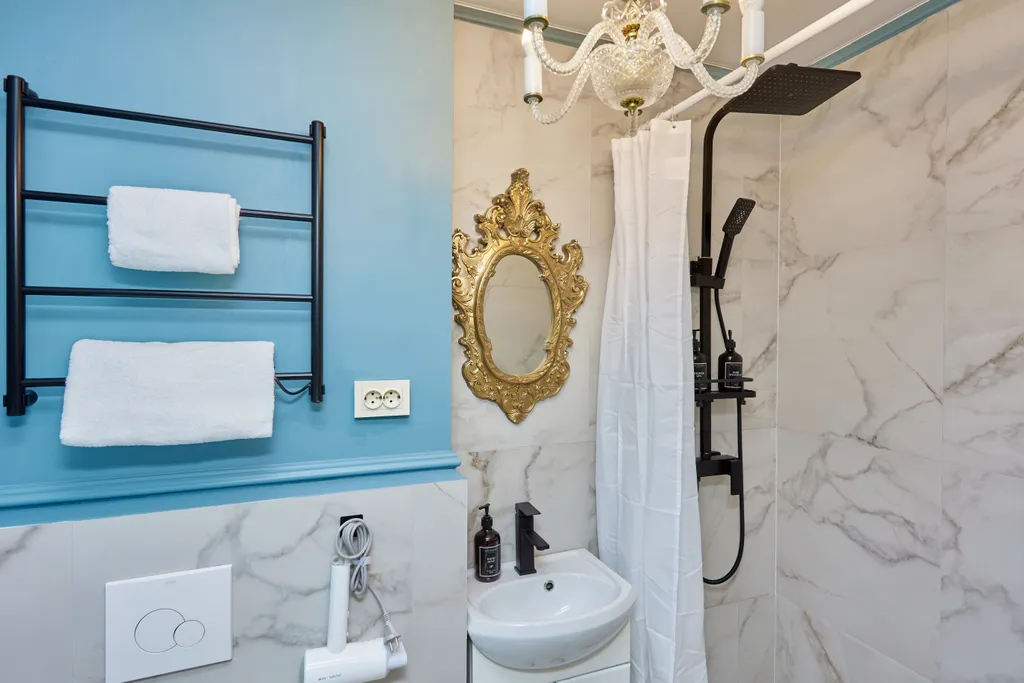 Квартира Квартира Уютная студия Блю — Санкт-Петербург