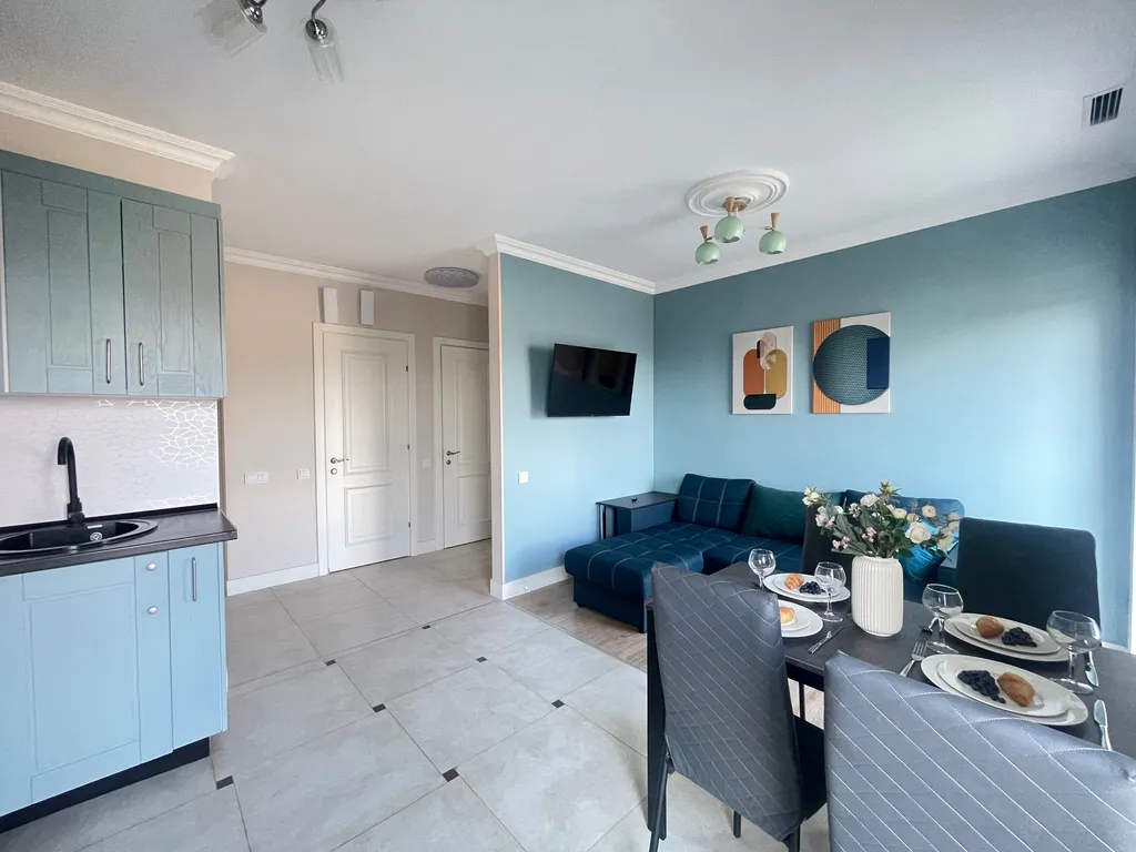 Квартира Квартира Апартамент Metro Suite с панорамным видом в небоскребе бизнес-класса — Москва