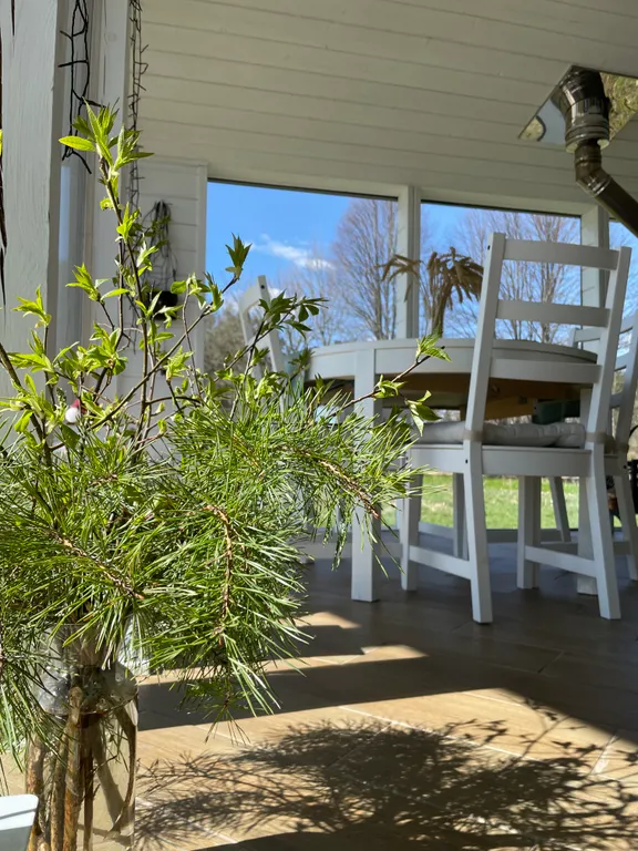 Уютный домик с панорамным остеклением недалеко от Пушкинских гор