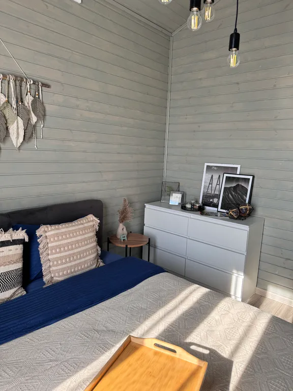 Уютный дом с сауной, в стиле барнхаус, недалеко от реки