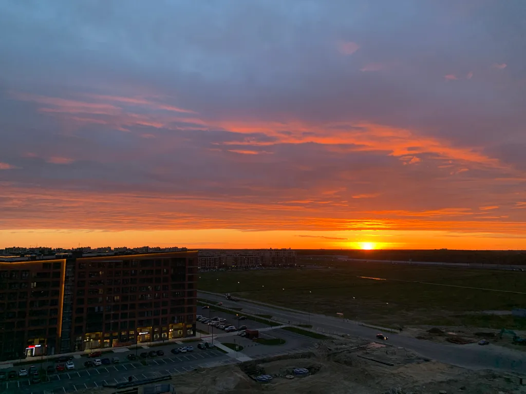 Студия с видом на закат