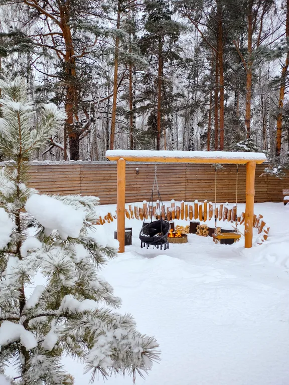 Дом у леса с баней и банным чаном