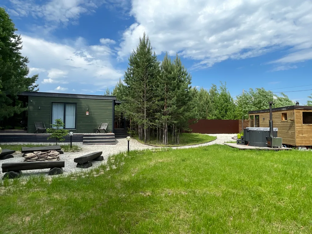 Дом с баней и купелью у леса