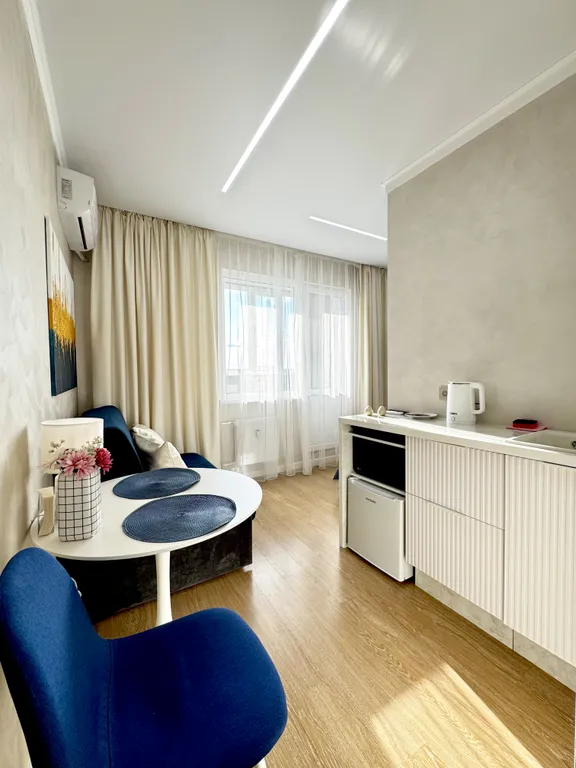 Уютная студия с панорамным видом на город!