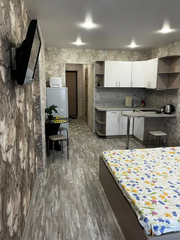 Светлая квартира-студия со свежим ремонтом и новой мебелью