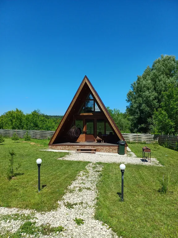 Шале с верандой на горнолыжном склоне