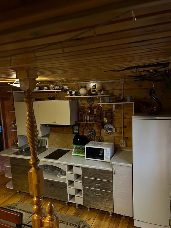 Уютный дом-баня из клеёного бруса, с двумя бассейнами