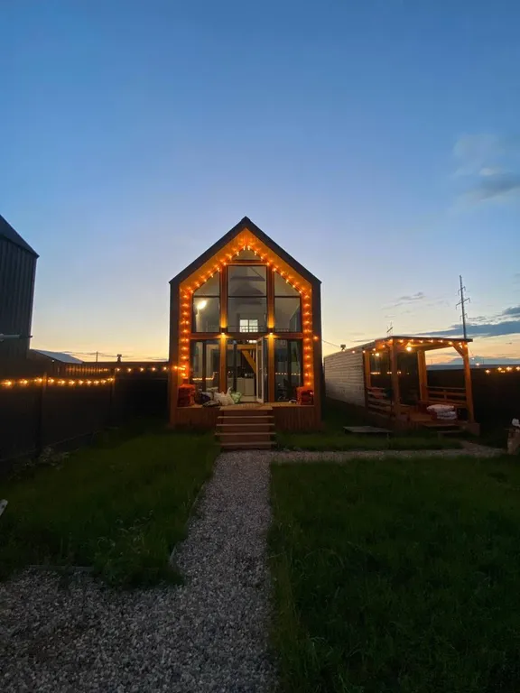 Красивый барнхаус с баней и банным чаном