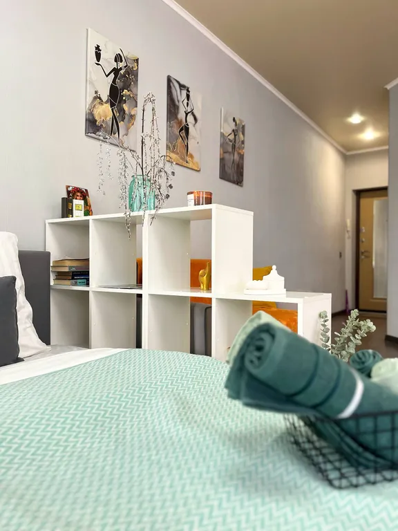 Новая уютная студия с видом на Волгу в центре